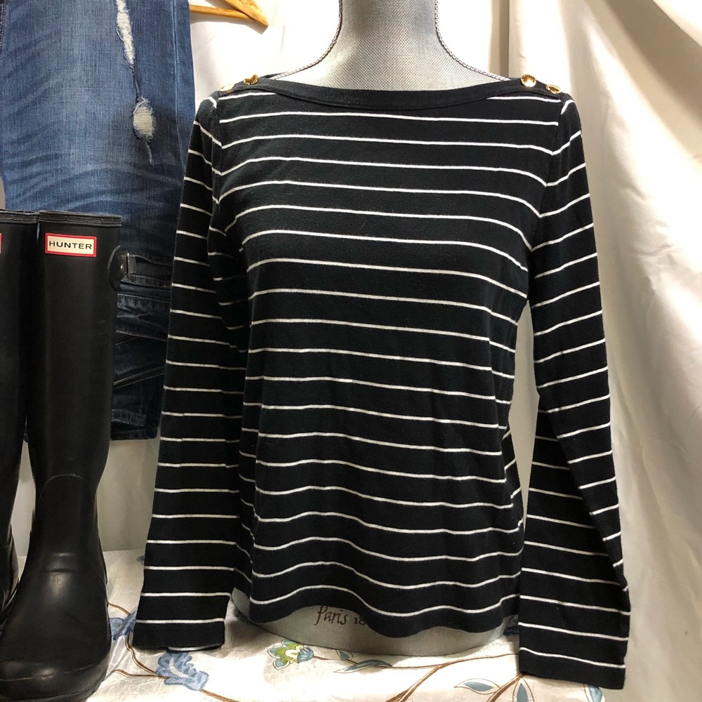 Lauren - Ralph Lauren Button Shoulder L/S Crew